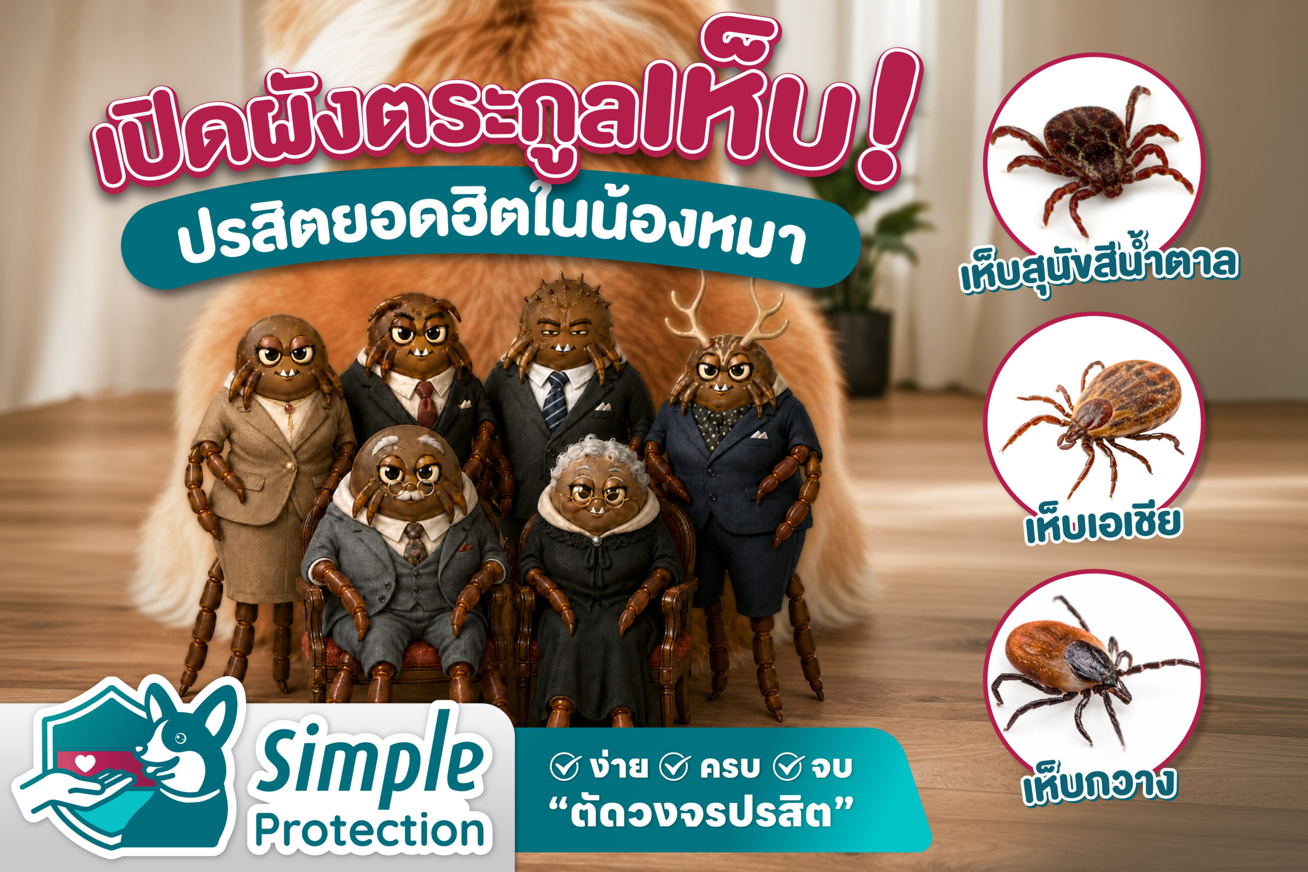 เปิดผังตระกูลเห็บ ! ปรสิตยอดฮิตในน้องหมา